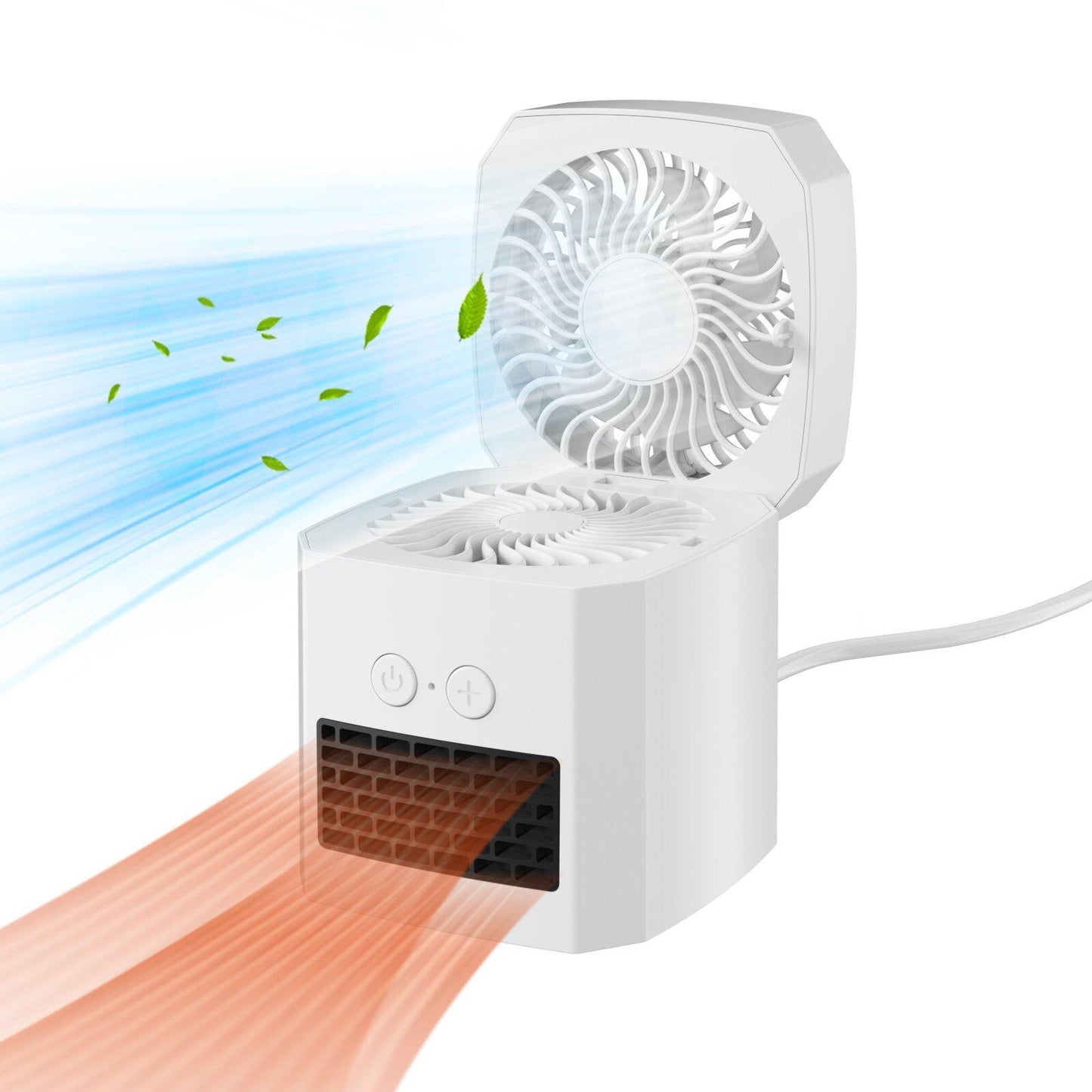 Dual Function Cooling & Heating Fan | 2-in-1 Portable Room Heater and Cooler for Home Use