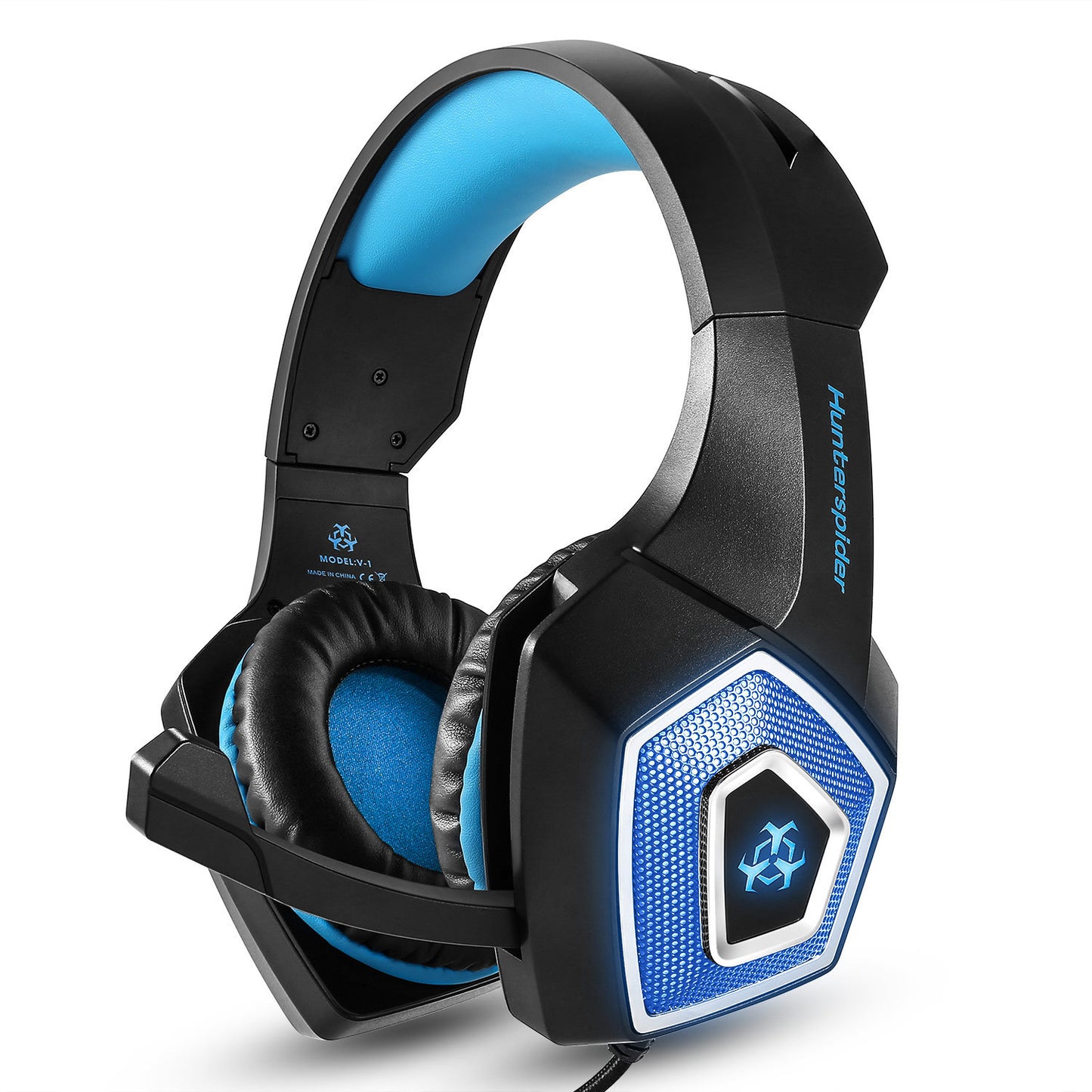 RGB Gaming Headset | Wired Over-Ear Headphones with Mic & LED Lights