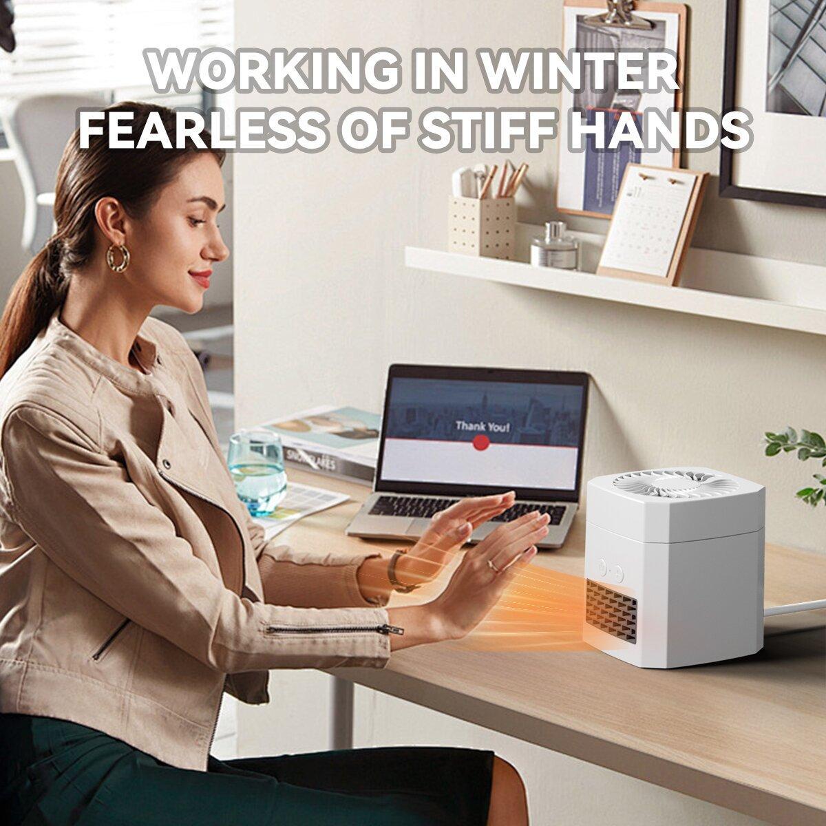 Dual Function Cooling & Heating Fan | 2-in-1 Portable Room Heater and Cooler for Home Use