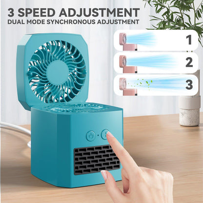 Dual Function Cooling & Heating Fan | 2-in-1 Portable Room Heater and Cooler for Home Use